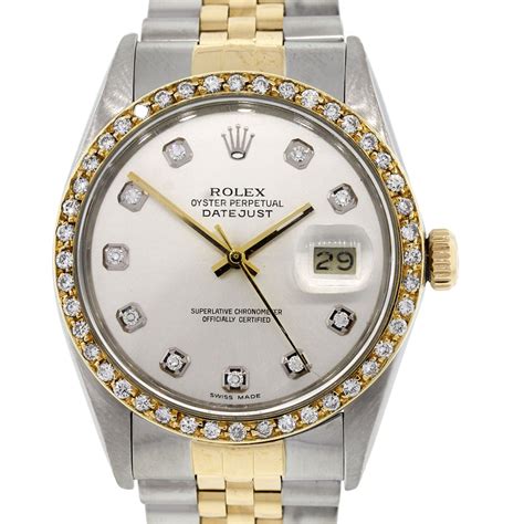 rolex oyster perpetual datejust 36mm 16014|rolex datejust 16013 diamond bezel.